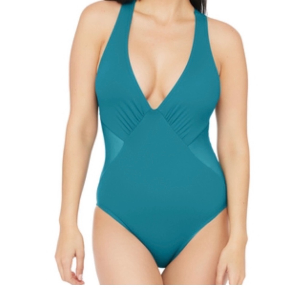 NWT LA BLANCA MESH MERIZING SWIMSUIT SIZE 8